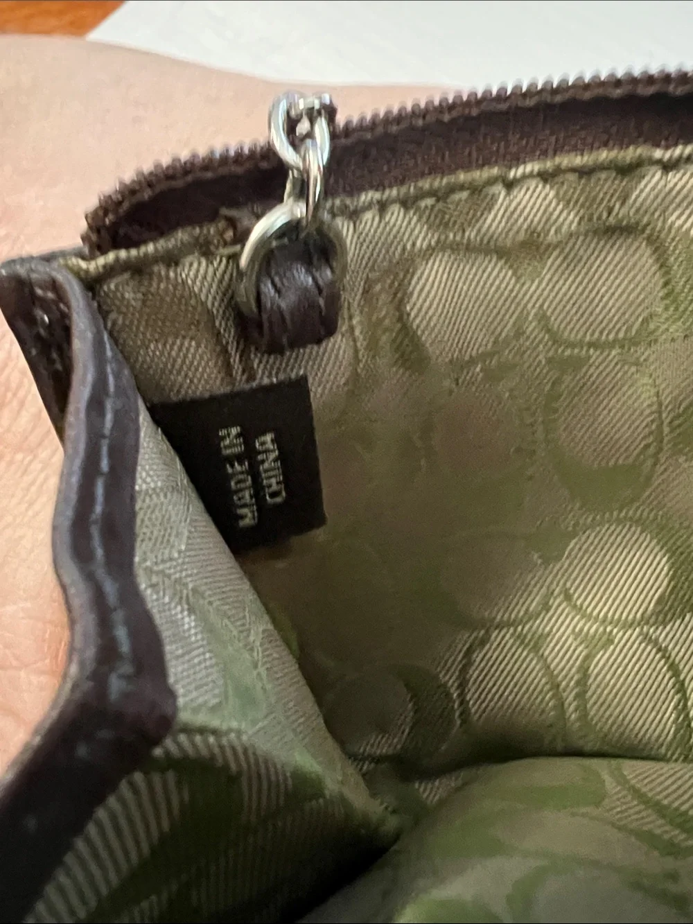 Coach mini skinny wallet card holder brown leather Style # F41788